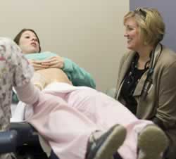 Jill Mauldin with patient