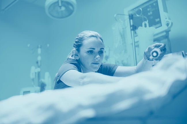 Nurse and patient